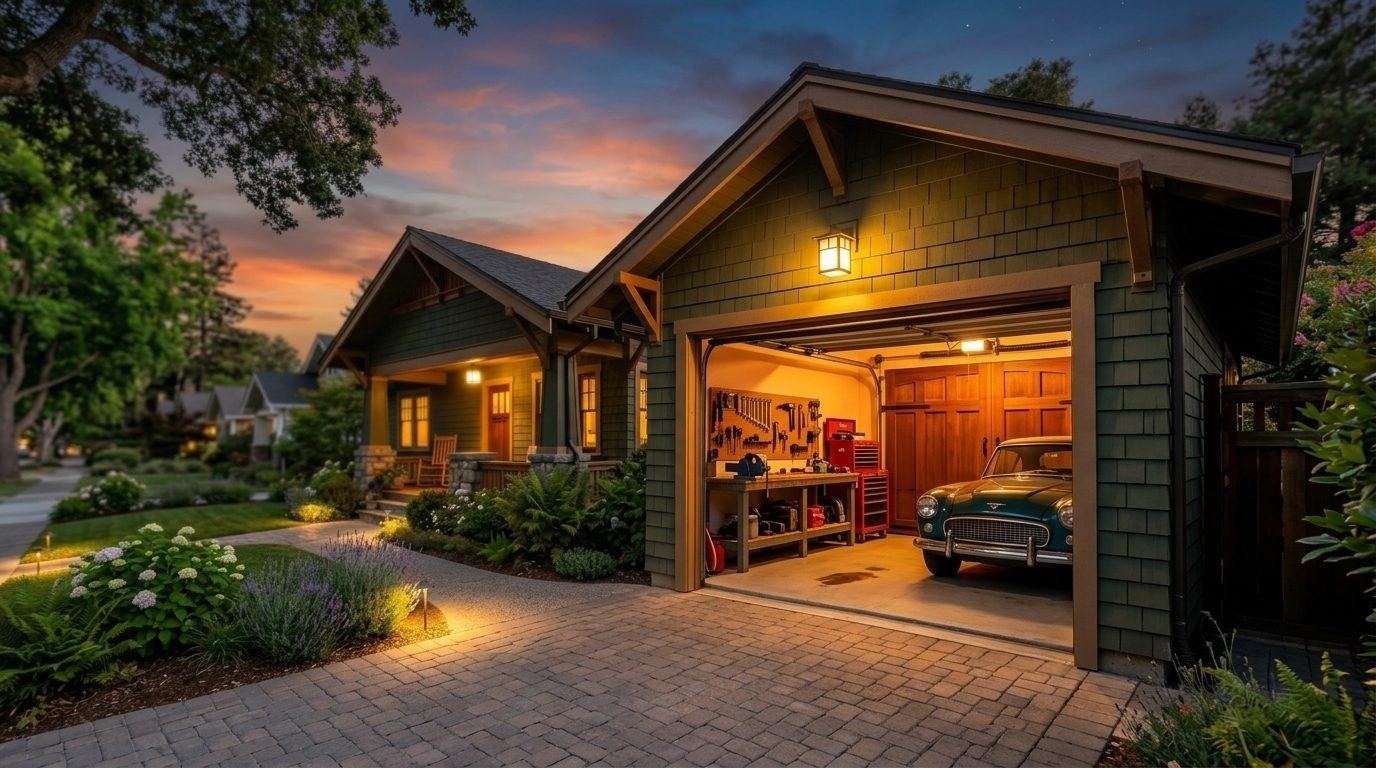 Power Garage Door Services Overhead Garage Door Gliding Open in Panorama City, CA